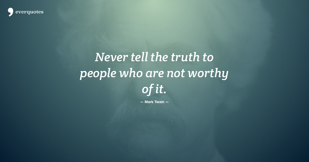 Mark Twain on truth